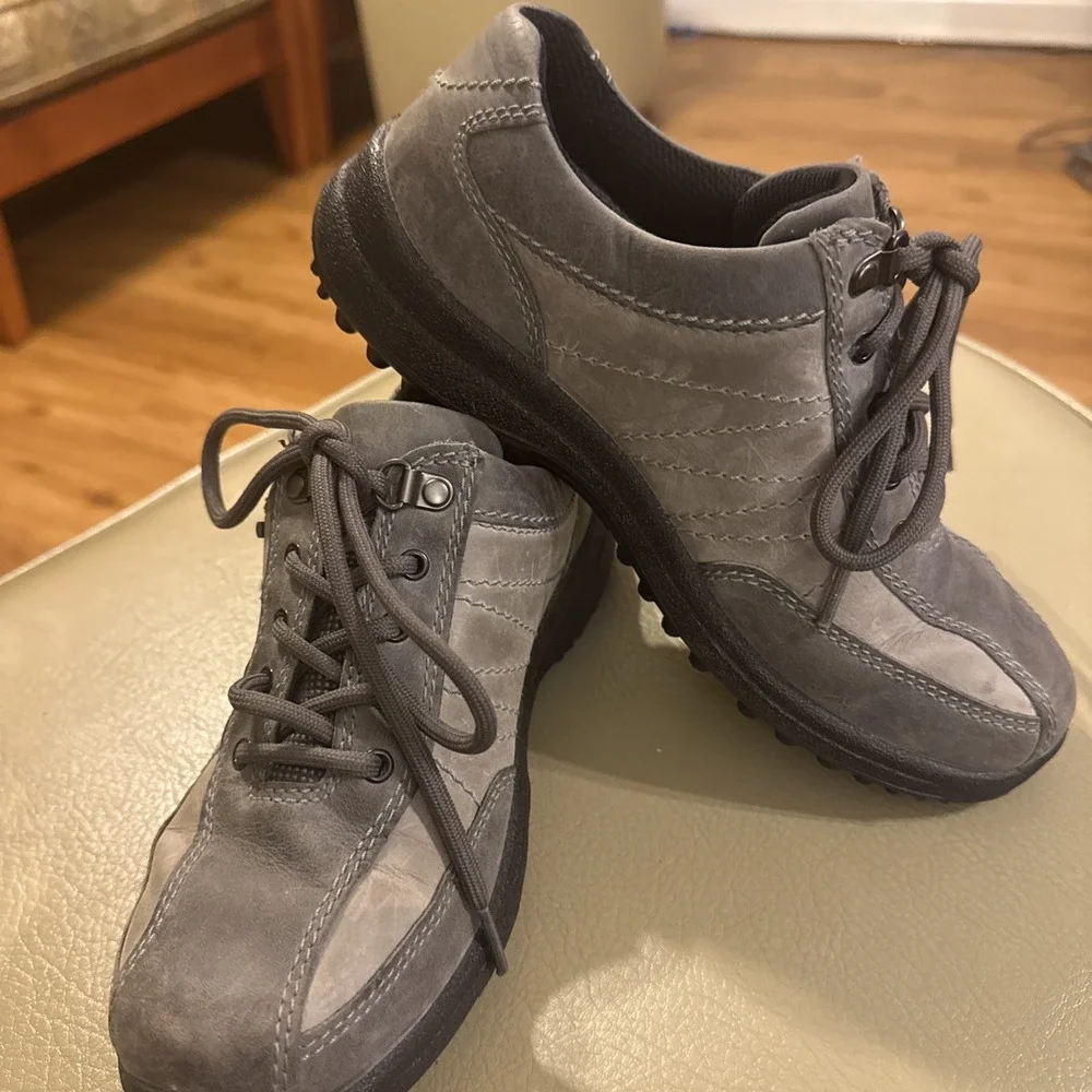 Hotter Comfort Concept Gray Suede Lace Up Walking Shoes Women's US 6 / UK 4 - 37